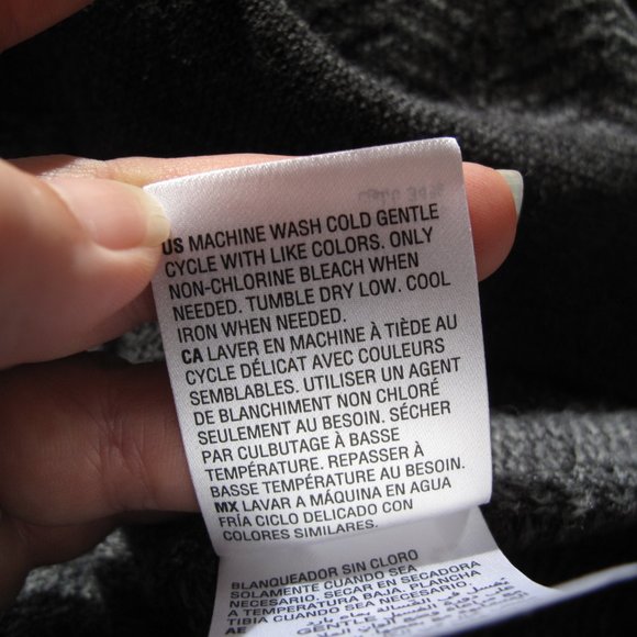 TASSO ELBA Grey Chevron Wool Blend Grandpa Sweater - Picture 8 of 14